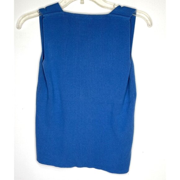 Willi Smith Blue Small Sleeveless Top 85j - Picture 2 of 6